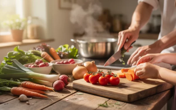 Cuisiner le printemps en famille : recettes bio avec les fruits et légumes de mars