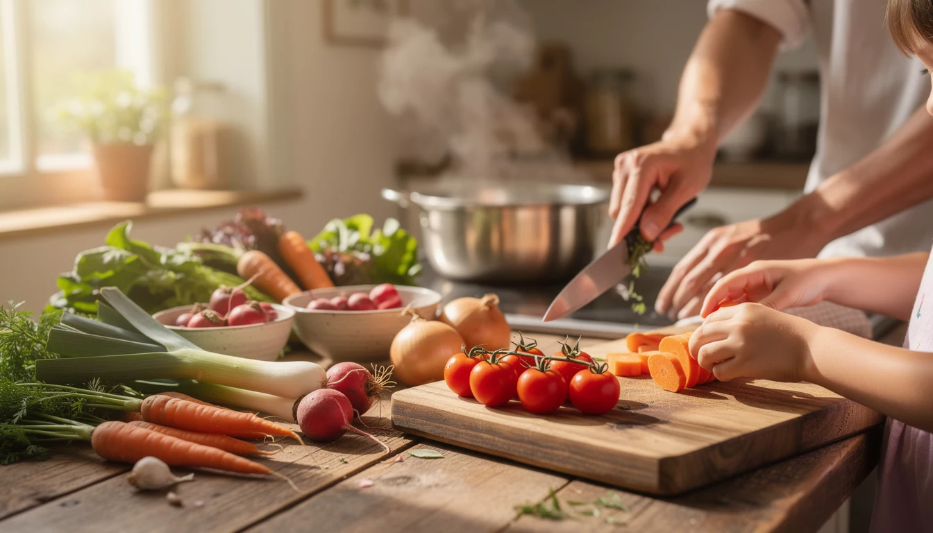 Cuisiner le printemps en famille : recettes bio avec les fruits et légumes de mars