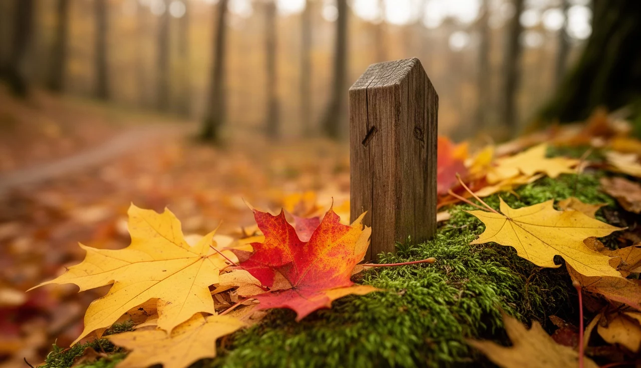 balades forêt automne — illustration